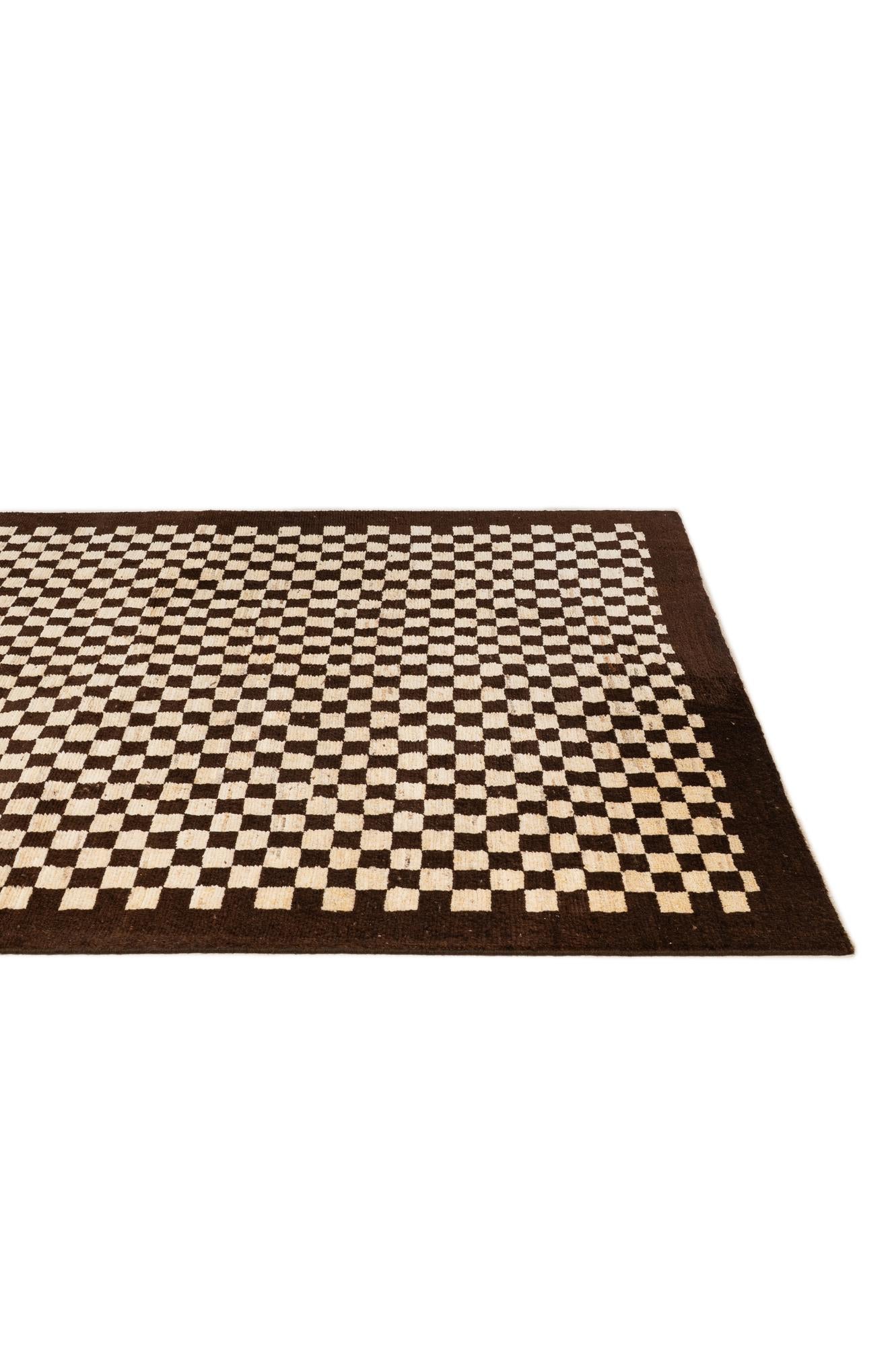 5' 7 x 7' 9 Hand Knotted Moroccan Wool Rug