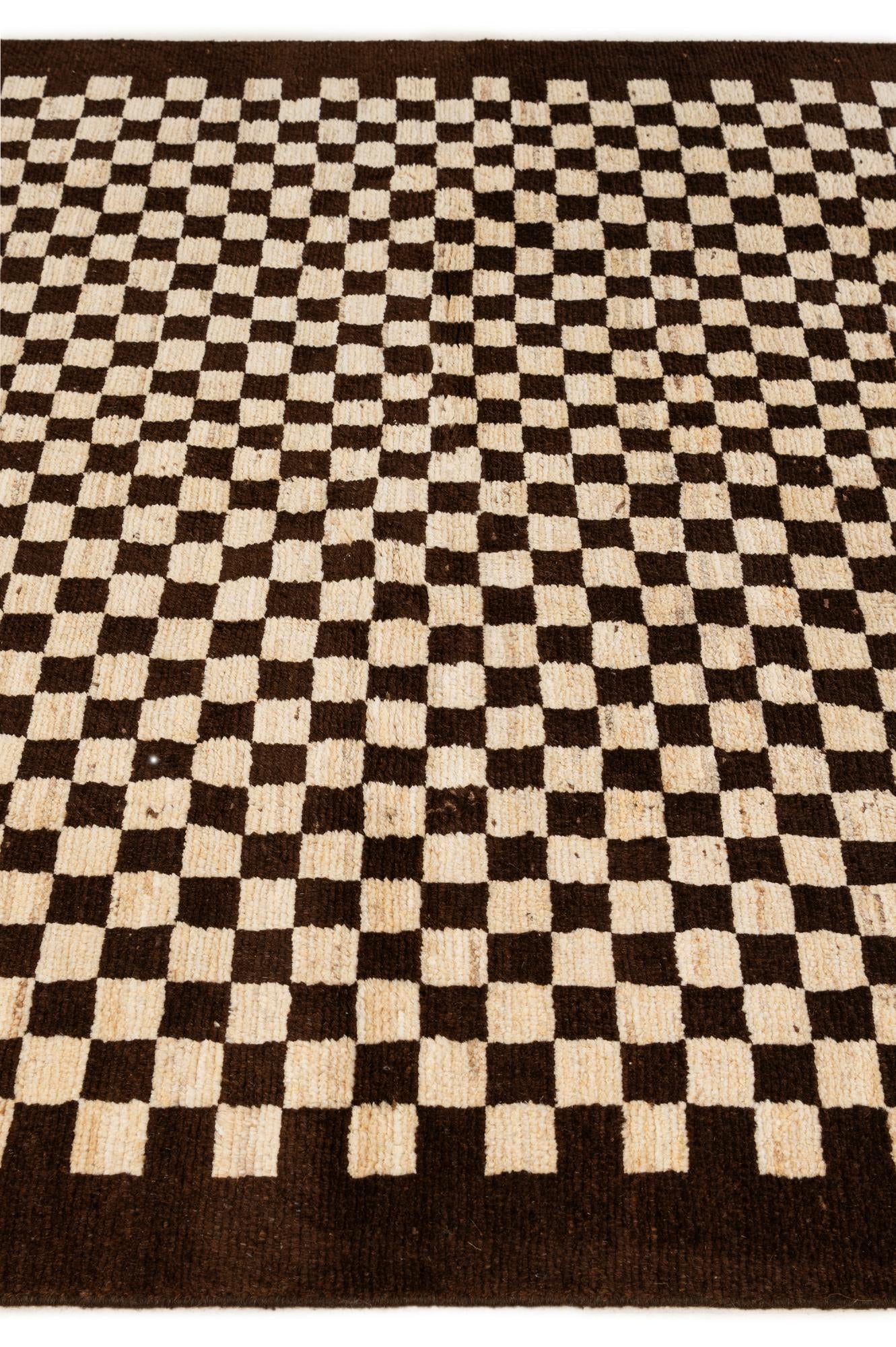 5' 7 x 7' 9 Hand Knotted Moroccan Wool Rug