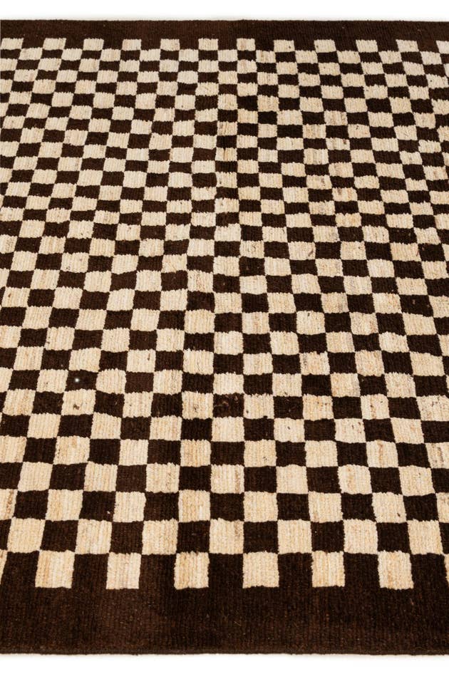 Detail image of 5' 7 x 7' 9 Hand Knotted Moroccan Wool Rug