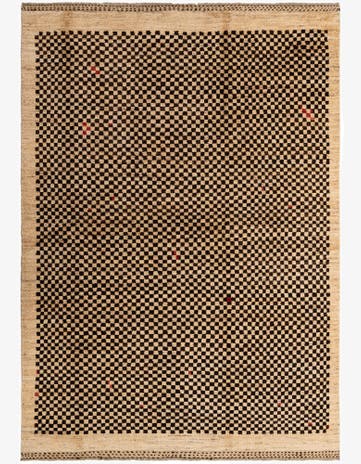 5' 8 x 8' Hand Knotted Moroccan Wool Rug