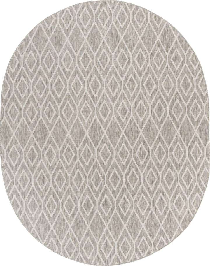 7' 10 x 10' Easy-Clean Jill Zarin Turks and Caicos Indoor / Outdoor Oval Rug