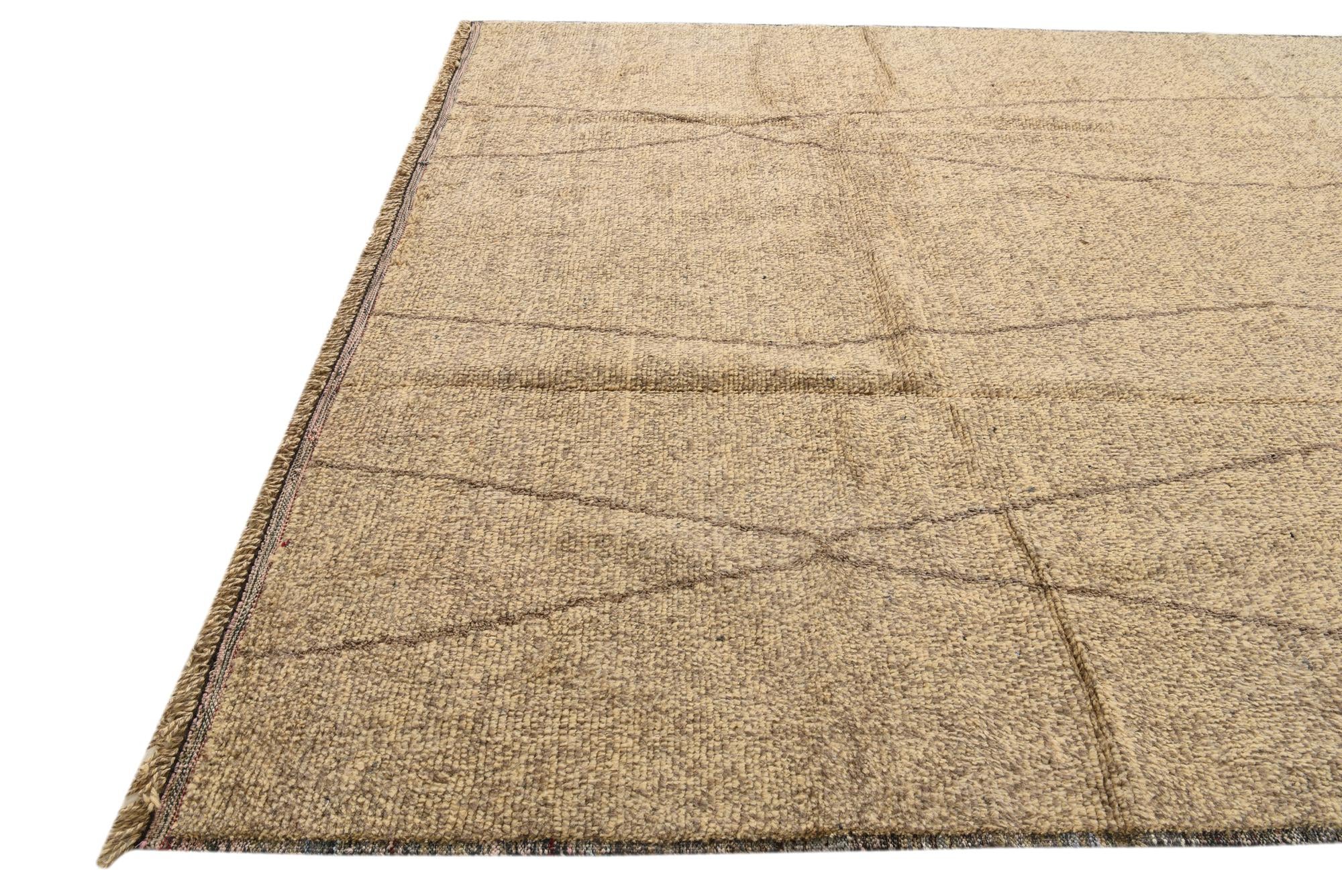 9' x 12' 7 Hand Knotted Moroccan Wool Rug