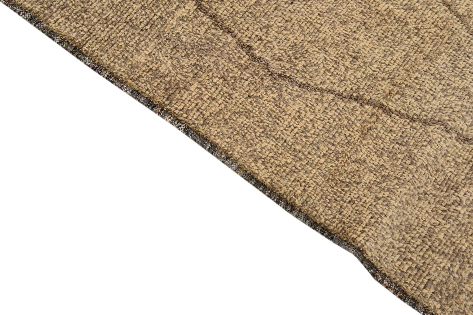 9' x 12' 7 Hand Knotted Moroccan Wool Rug