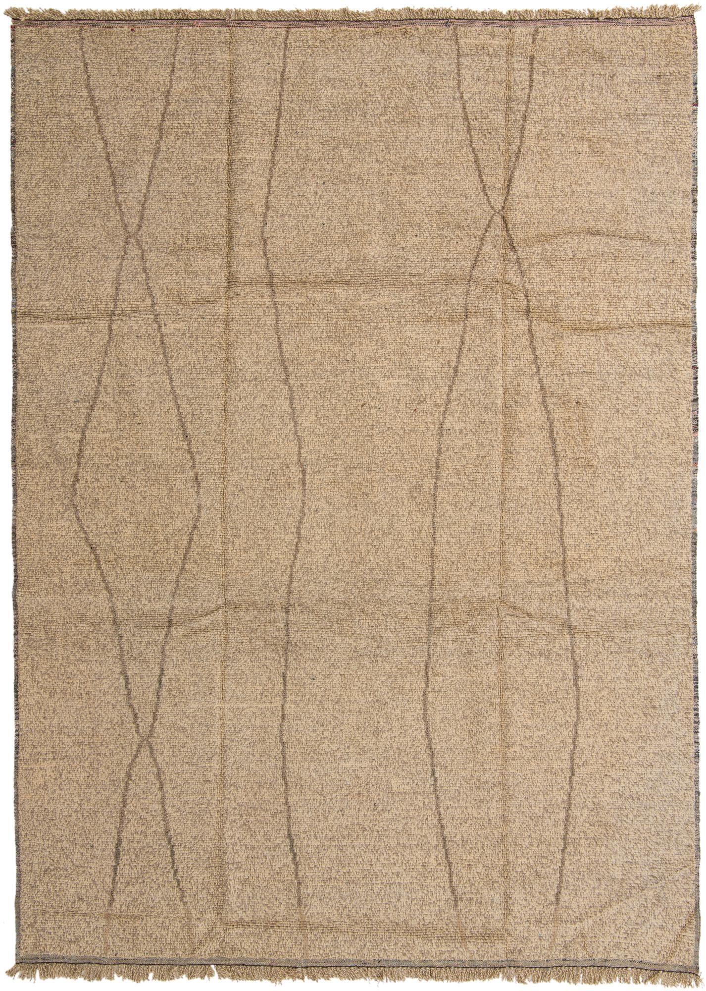 9' x 12' 7 Hand Knotted Moroccan Wool Rug