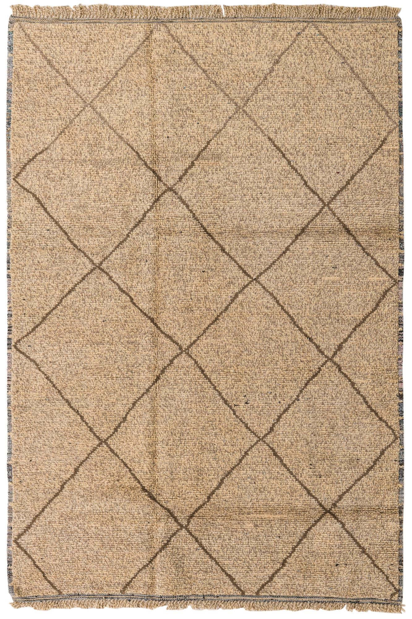6' x 8' 10 Hand Knotted Moroccan Wool Rug