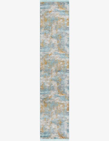 Cream Blue Paragon Runner Rug