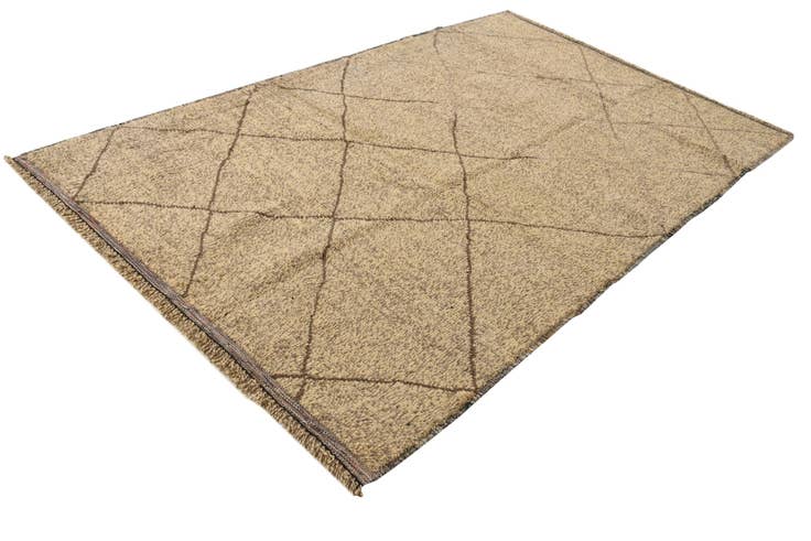 Detail image of 6' 2 x 9' 8 Hand Knotted Moroccan Wool Rug