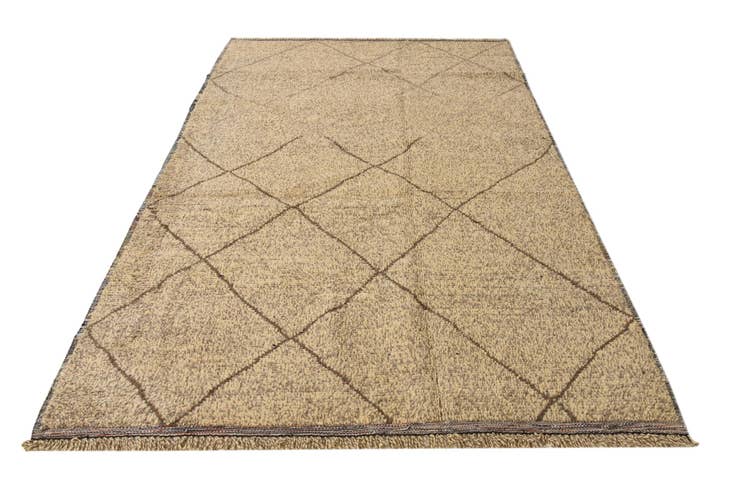 Detail image of 6' 2 x 9' 8 Hand Knotted Moroccan Wool Rug
