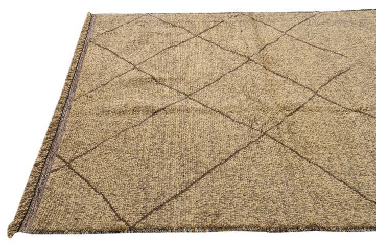 Detail image of 6' 2 x 9' 8 Hand Knotted Moroccan Wool Rug