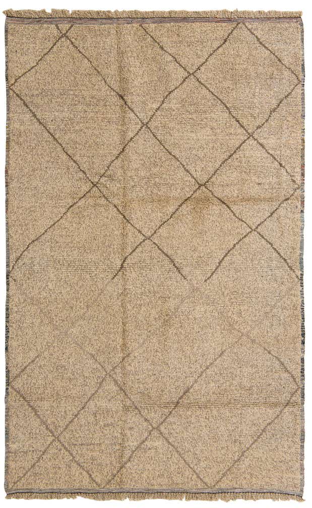 6' 2 x 9' 8 Hand Knotted Moroccan Wool Rug