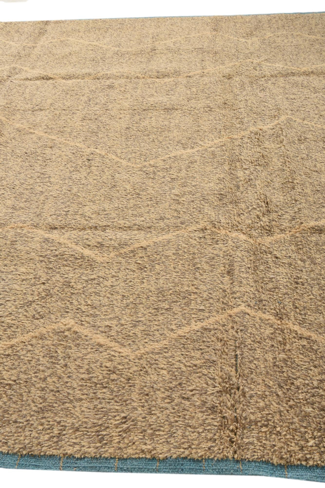 9' 2 x 12' 6 Hand Knotted Moroccan Wool Rug