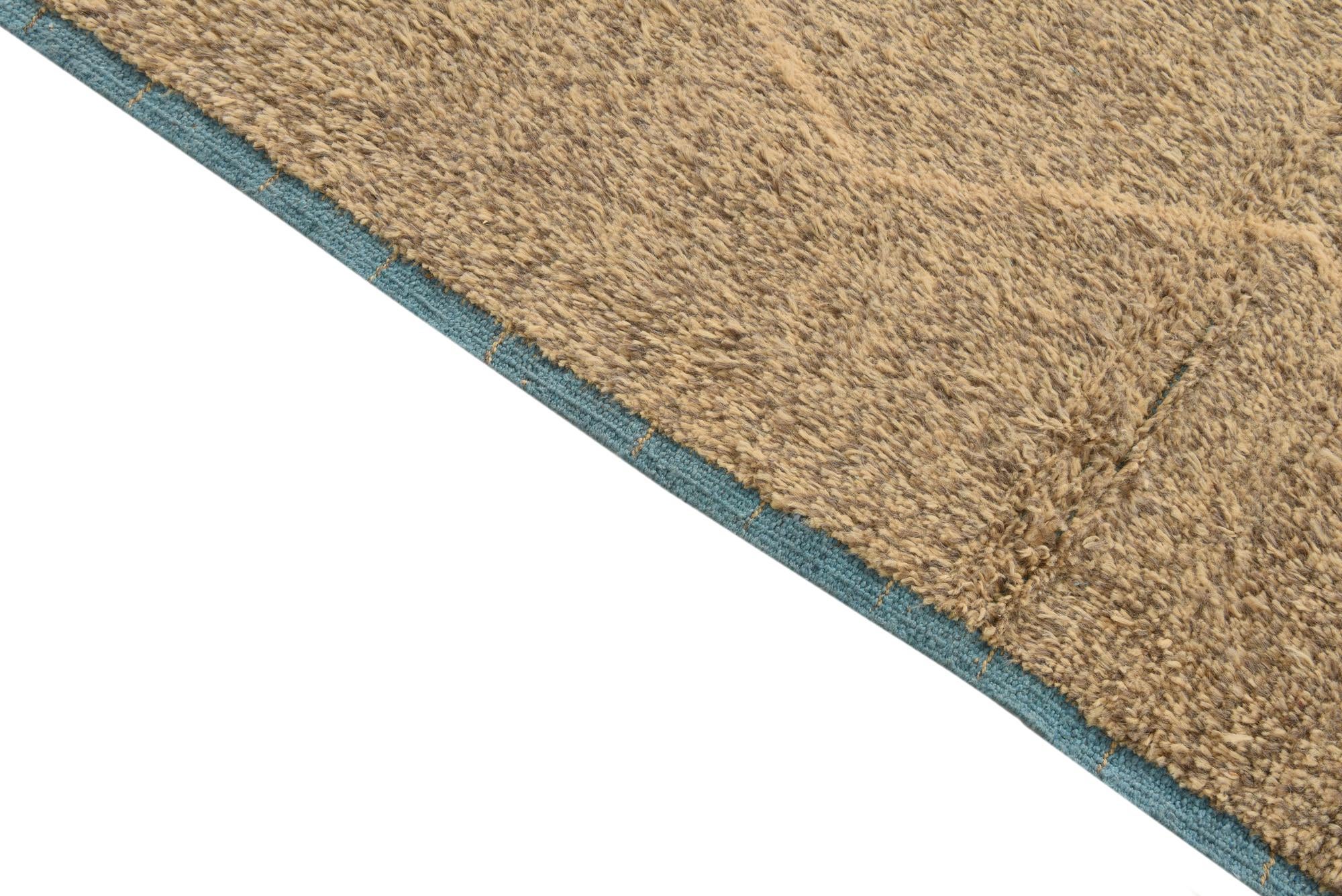 9' 2 x 12' 6 Hand Knotted Moroccan Wool Rug