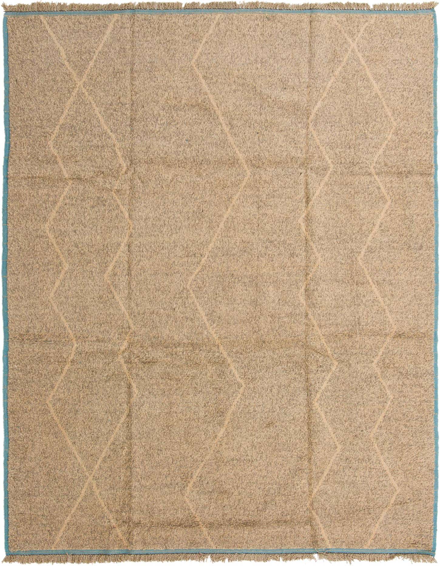 9' 2 x 12' 6 Hand Knotted Moroccan Wool Rug