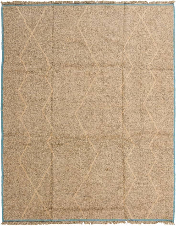 Detail image of 9' 2 x 12' 6 Hand Knotted Moroccan Wool Rug