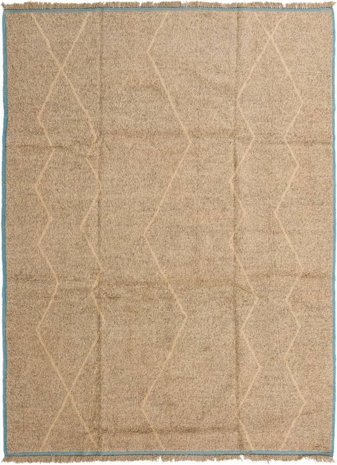 Detail image of 9' 2 x 12' 6 Hand Knotted Moroccan Wool Rug