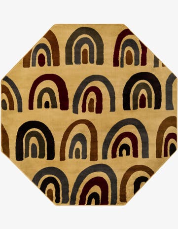 Cream Cafe Octagon Rug