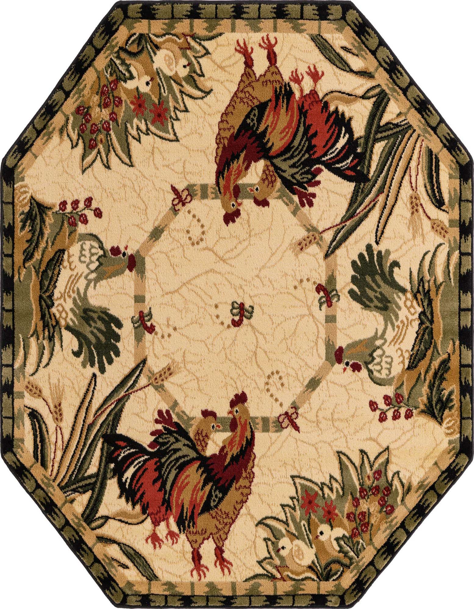 Primary image  5' 3 x 5' 3 Pastoral Octagon Rug