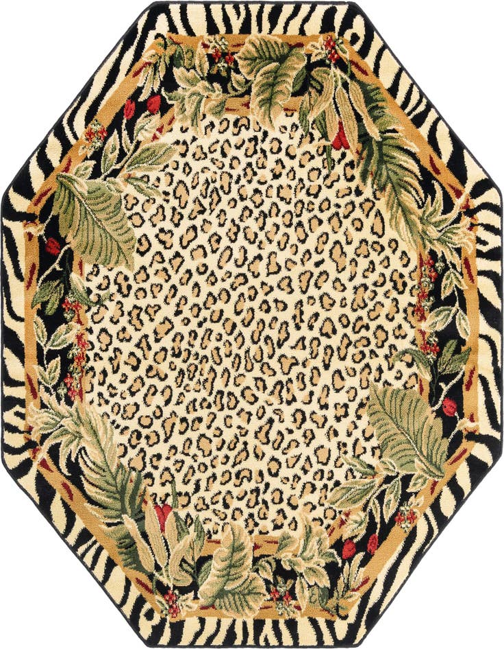 Detail image of 5' 3 x 5' 3 Safari Octagon Rug