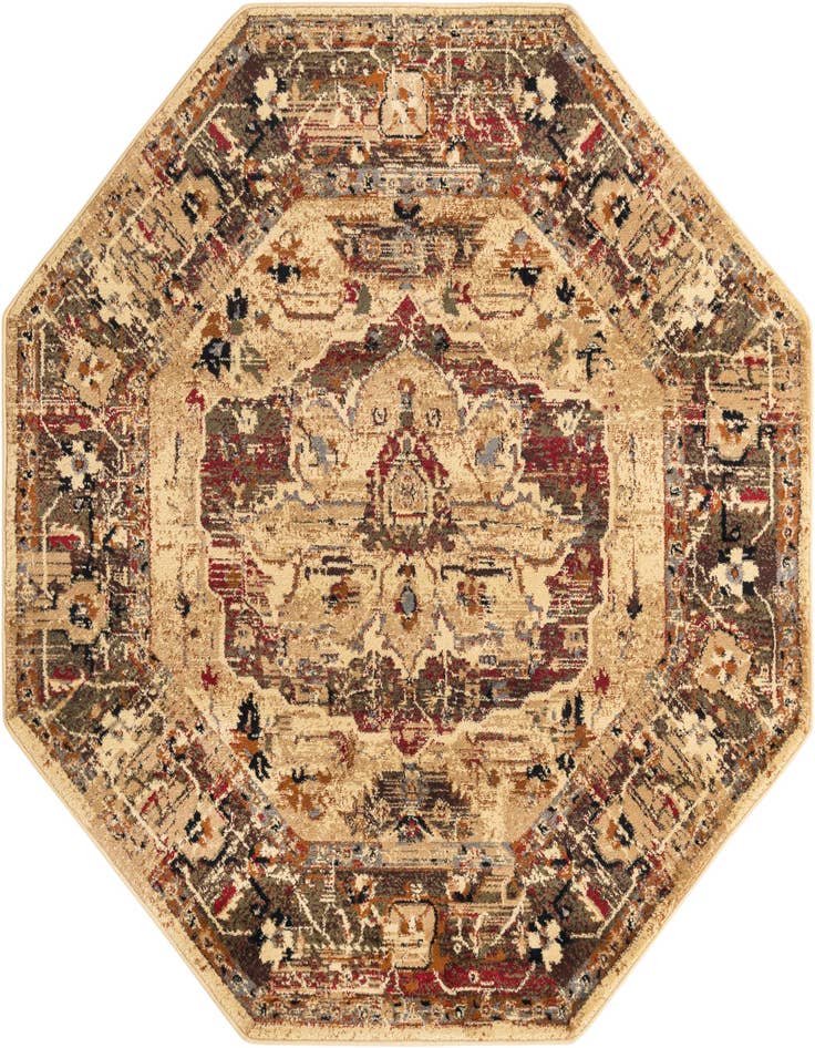 Detail image of 5' 3 x 5' 3 Saturn Octagon Rug