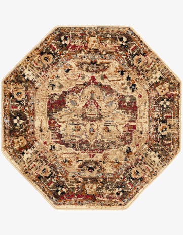Cream Saturn Octagon Rug