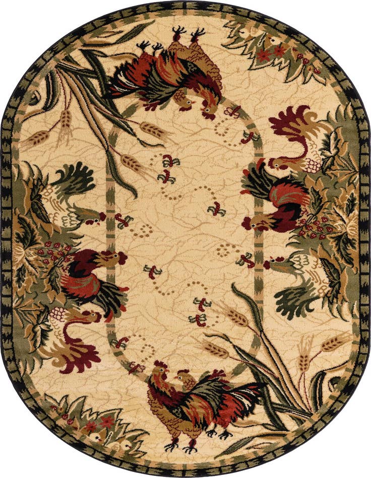 Detail image of 3' x 5' 3 Country Oval Rug