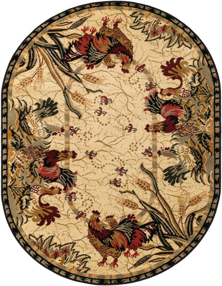 Detail image of 4' x 6' Country Oval Rug