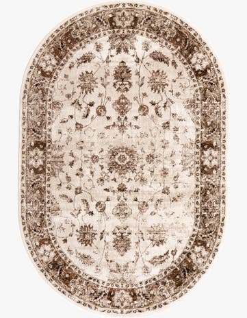 Cream Nepal Oval Rug