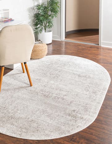 Cream Oxford Oval Rug