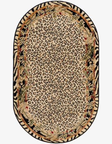 Cream Savannah Oval Rug