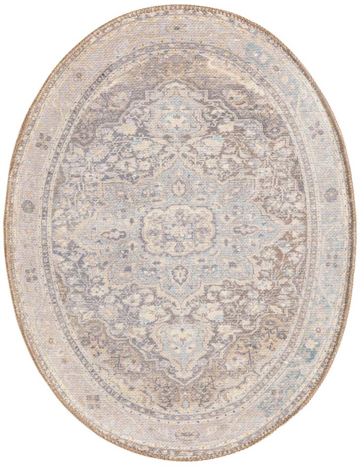 Detail image of 2' x 3' Washable Timeless Oval Rug