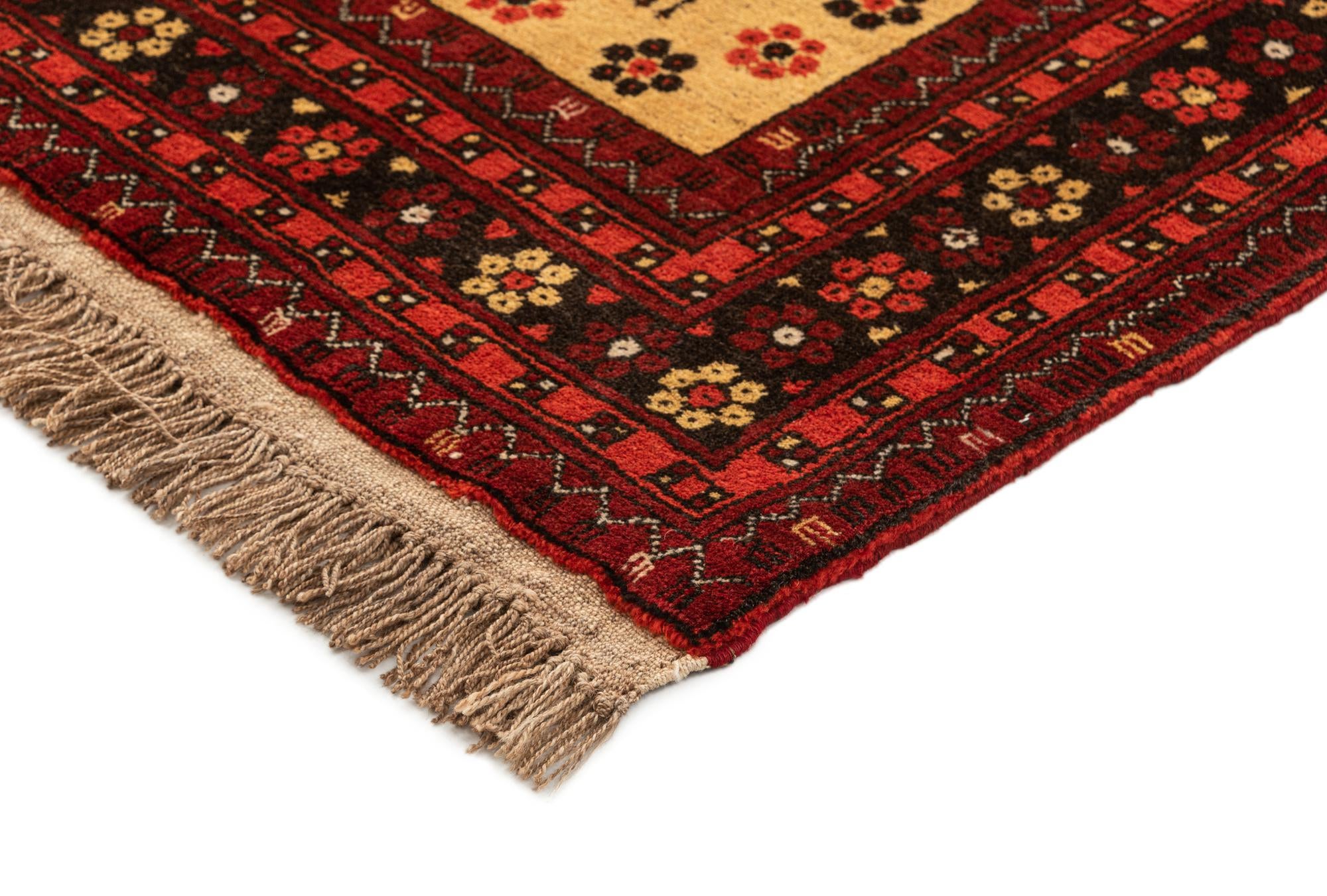 3' x 4' 8 Hand Knotted Afghan Akhche Wool Rug