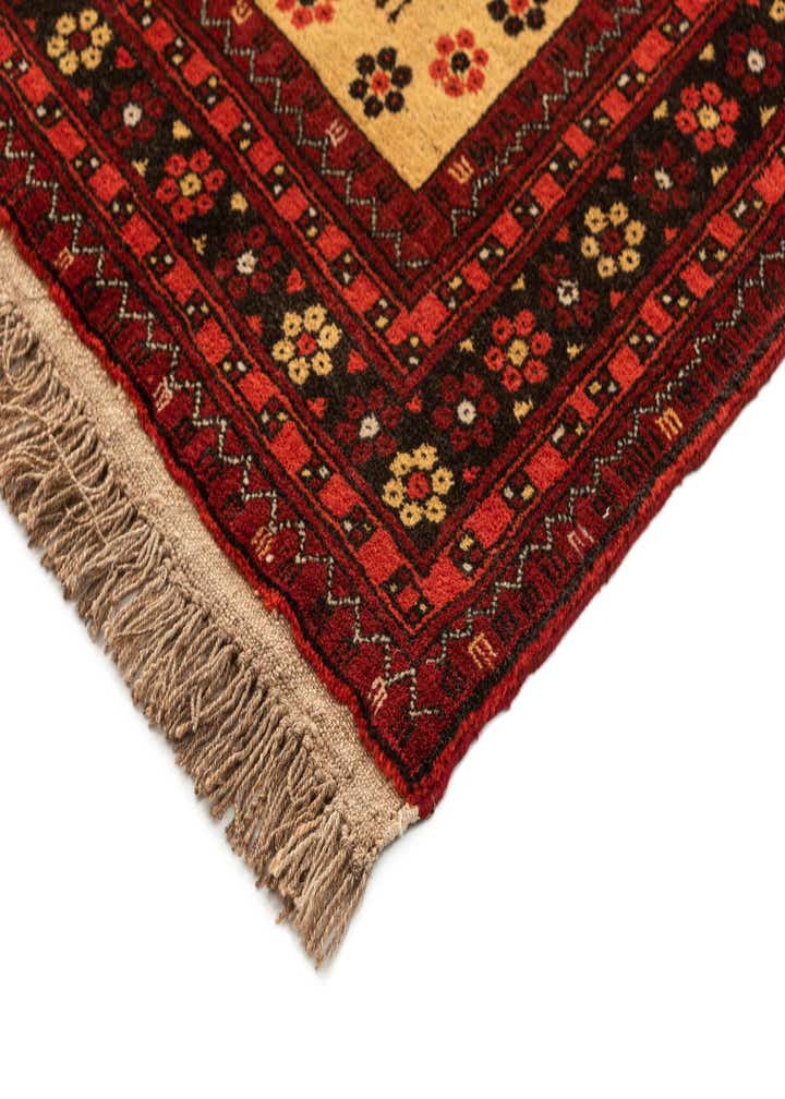 3' x 4' 8 Hand Knotted Afghan Akhche Wool Rug