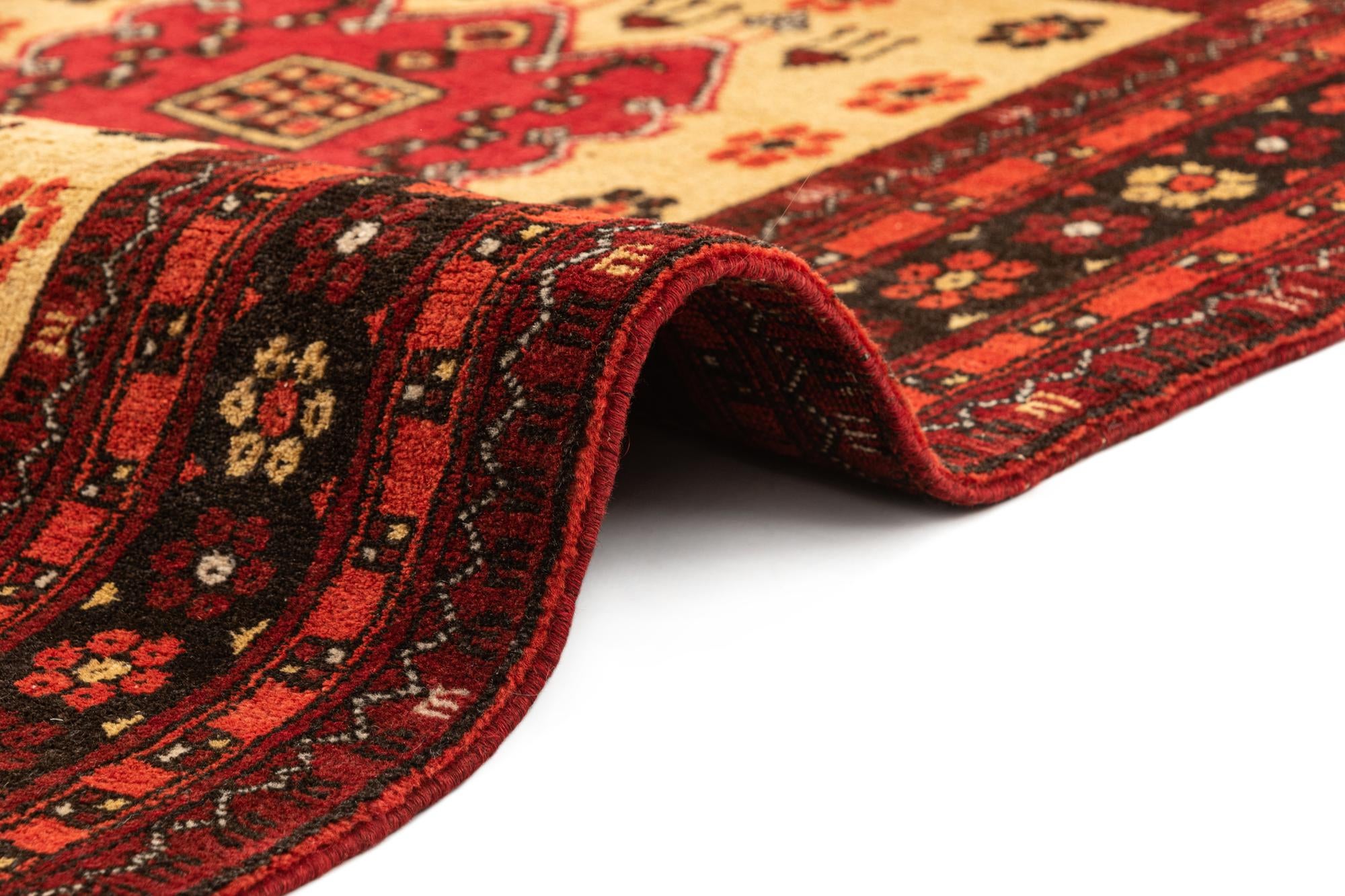 3' x 4' 8 Hand Knotted Afghan Akhche Wool Rug