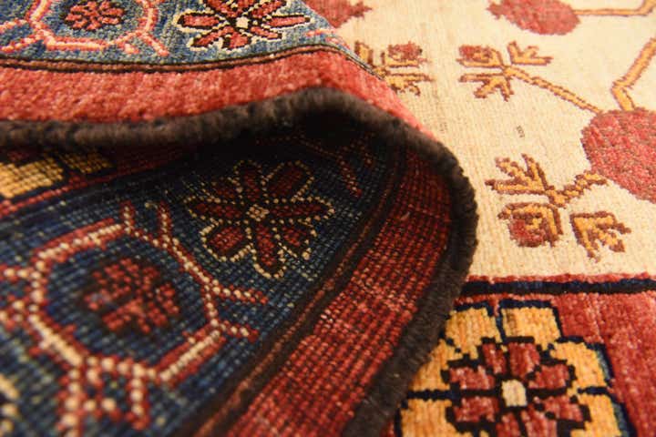 4' 1 x 6' 8 Hand Knotted Afghan Ersari Wool Rug