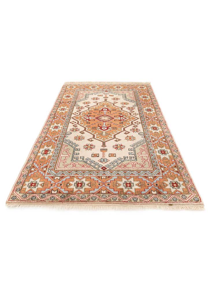 4' 4 x 6' 8 Hand Knotted Anatolian Oriental Wool Rug