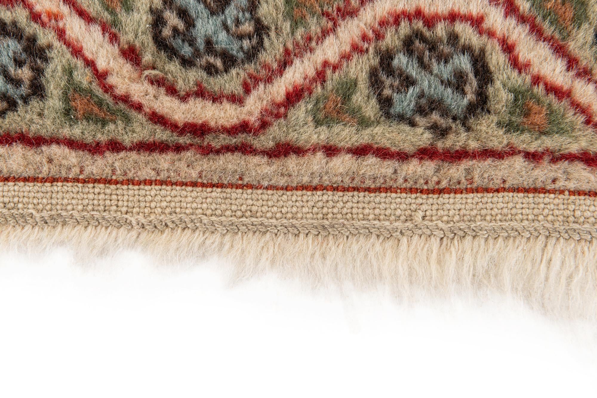 4' 4 x 6' 8 Hand Knotted Anatolian Oriental Wool Rug