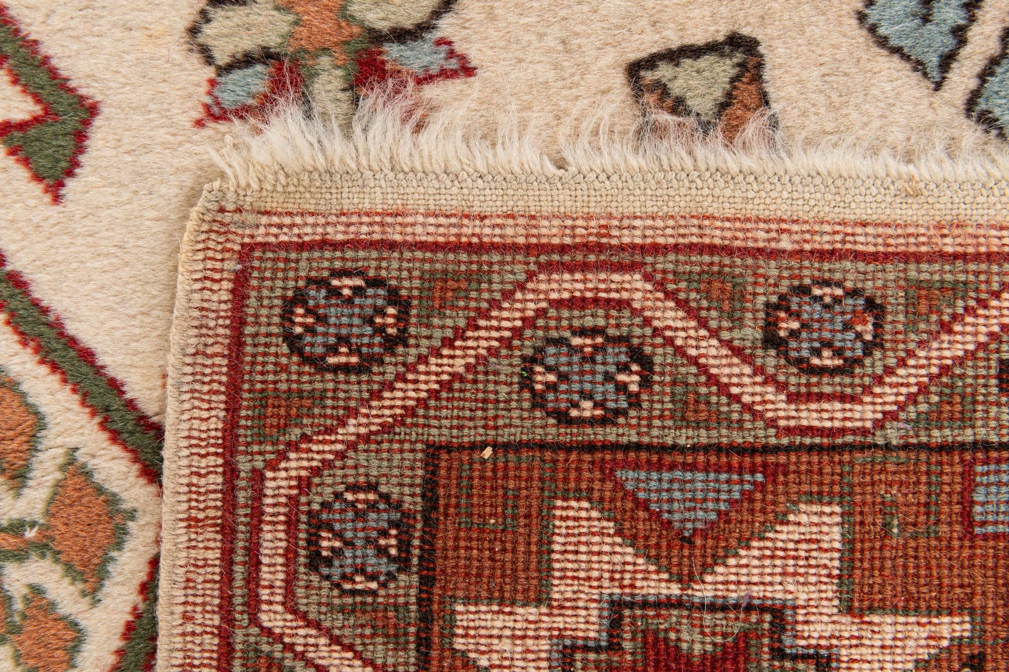 4' 4 x 6' 8 Hand Knotted Anatolian Oriental Wool Rug