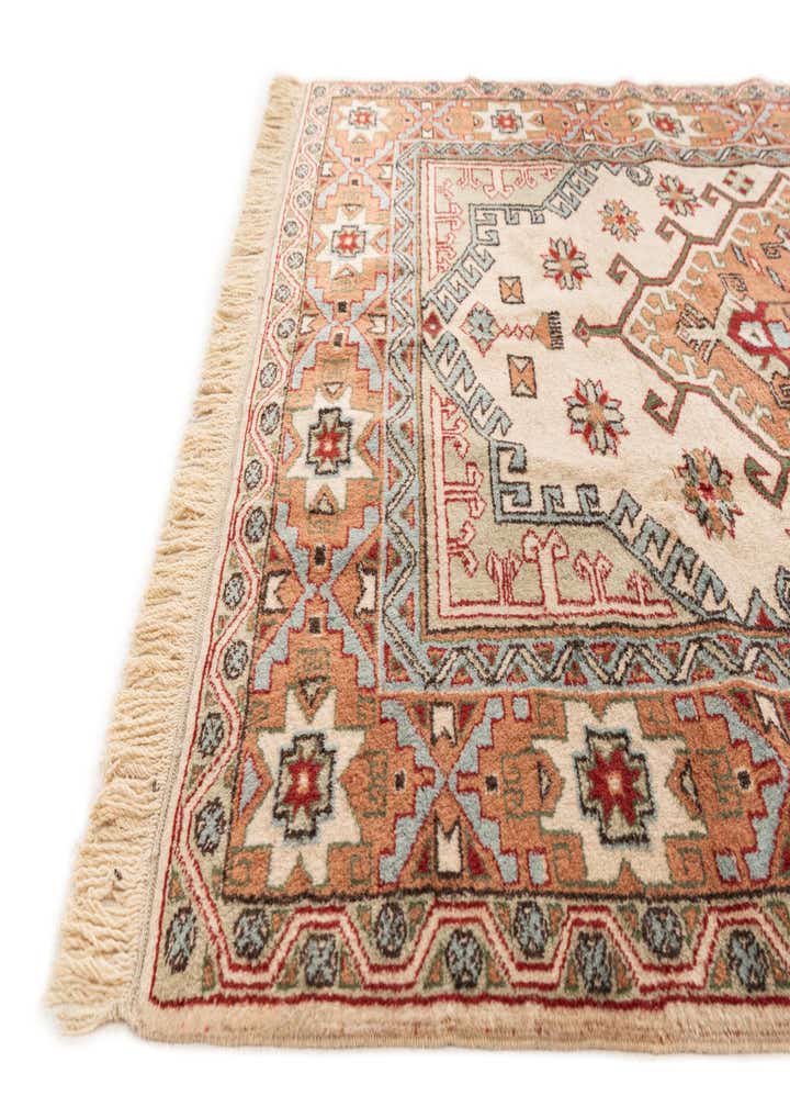 4' 4 x 6' 8 Hand Knotted Anatolian Oriental Wool Rug