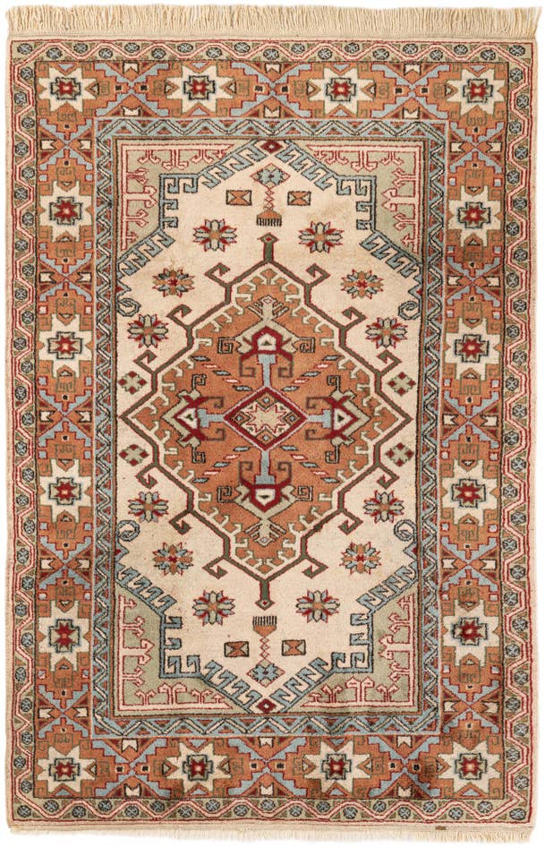 Detail image of 4' 4 x 6' 8 Hand Knotted Anatolian Oriental Wool Rug