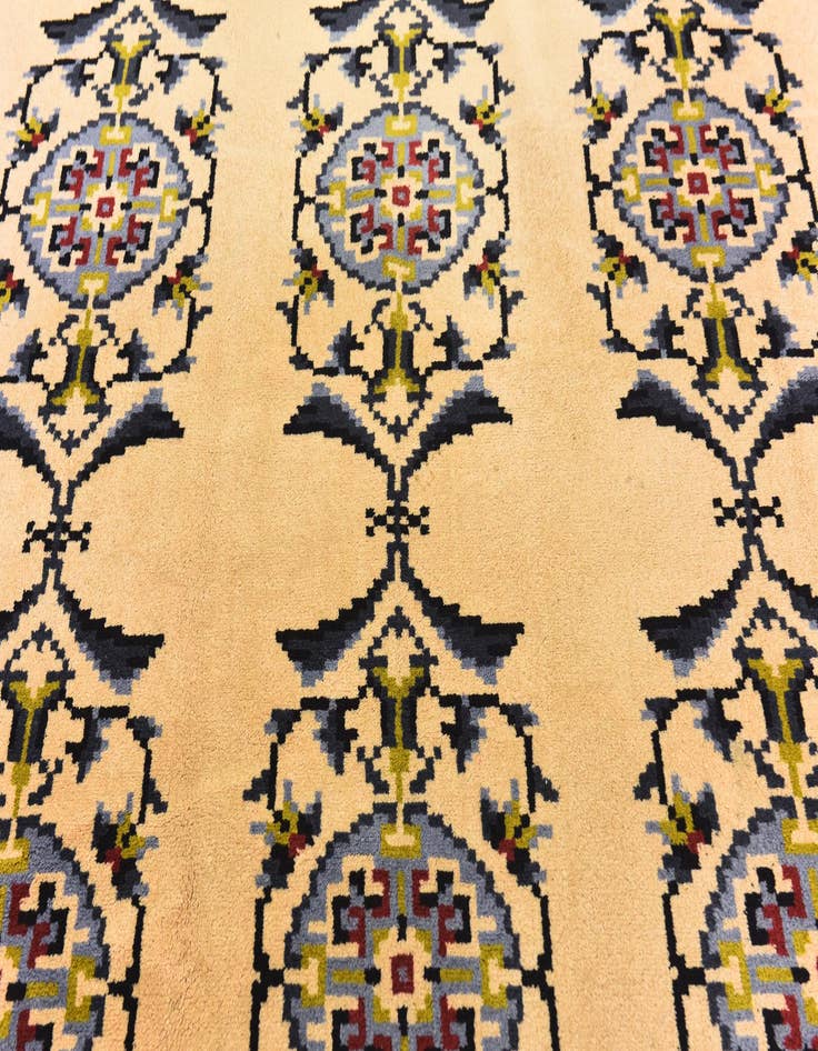 Detail image of 6' 10 x 10' 7 Hand Knotted Antique Finish Wool Rug