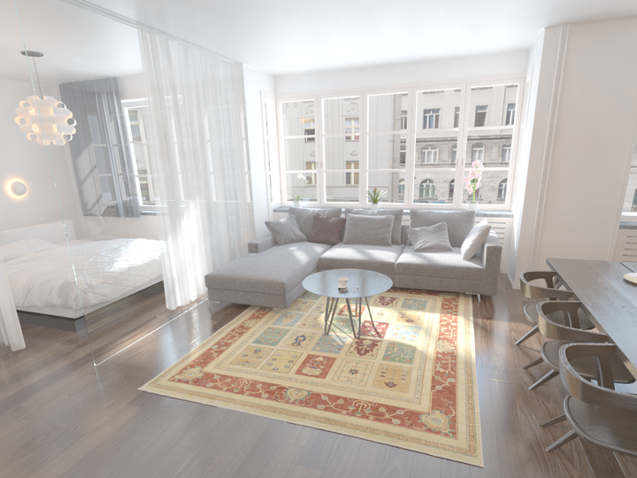 7' 10 x 9' 5 Hand Knotted Ariana Ziegler Oriental Rug