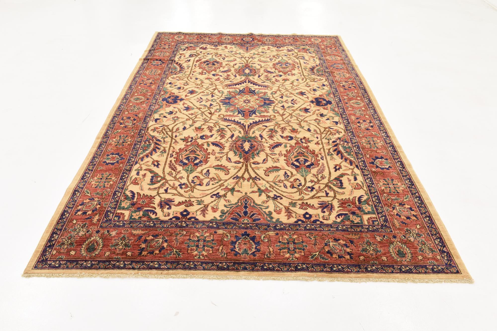 6' 8 x 10' 3 Hand Knotted Ariana Ziegler Oriental Wool Rug