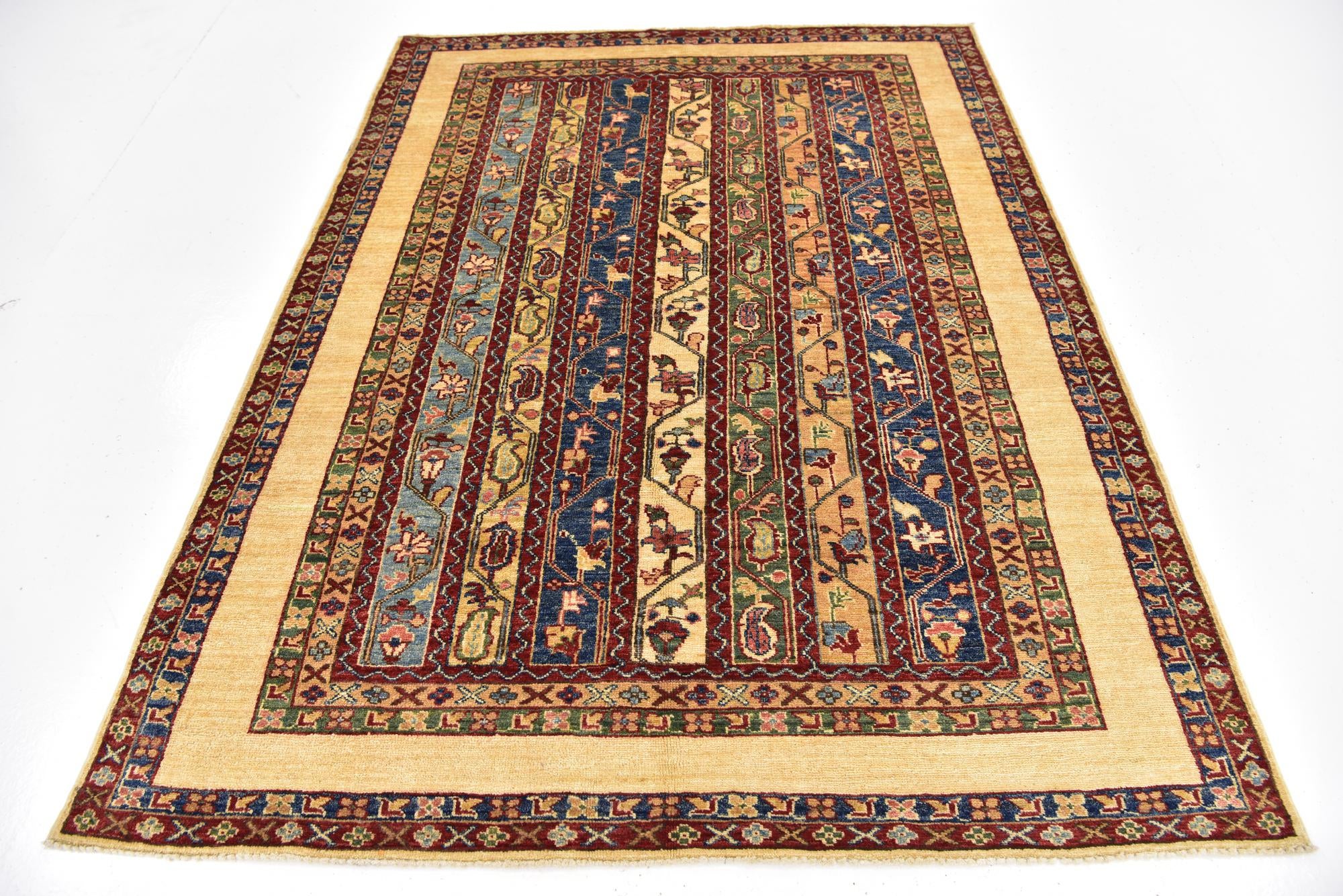 4' 10 x 6' 6 Hand Knotted Ariana Ziegler Wool Rug