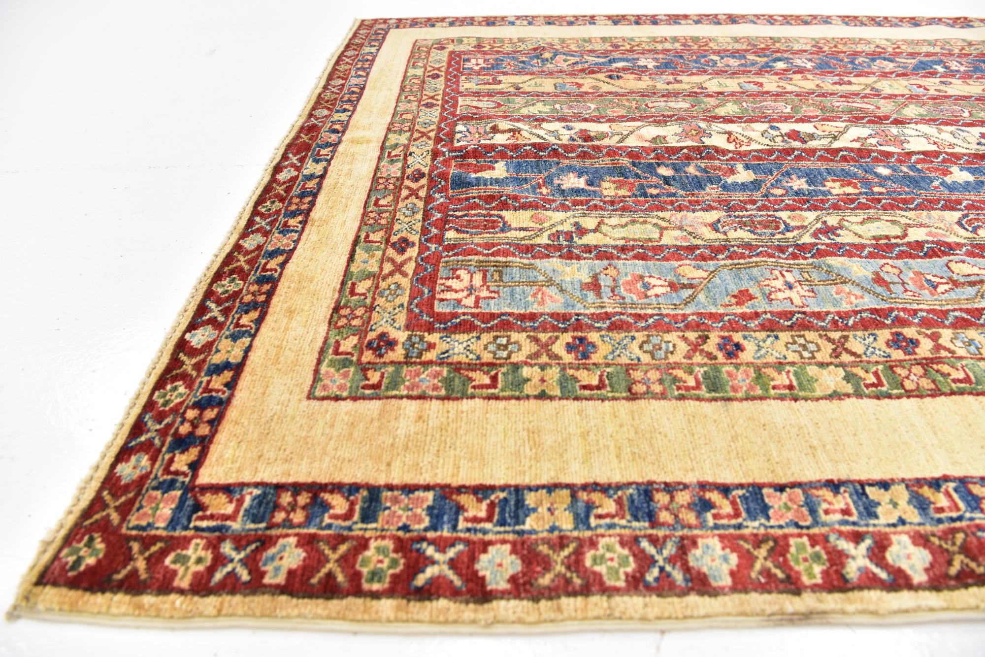 4' 10 x 6' 6 Hand Knotted Ariana Ziegler Wool Rug