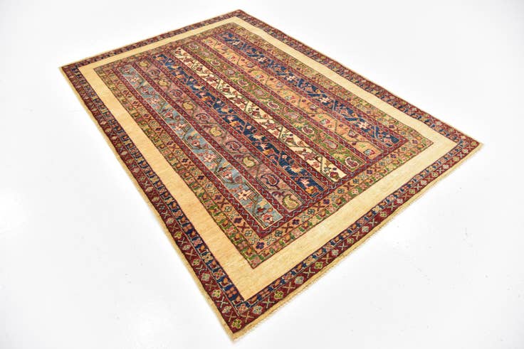 Detail image of 4' 8 x 6' 6 Hand Knotted Ariana Ziegler Wool Rug