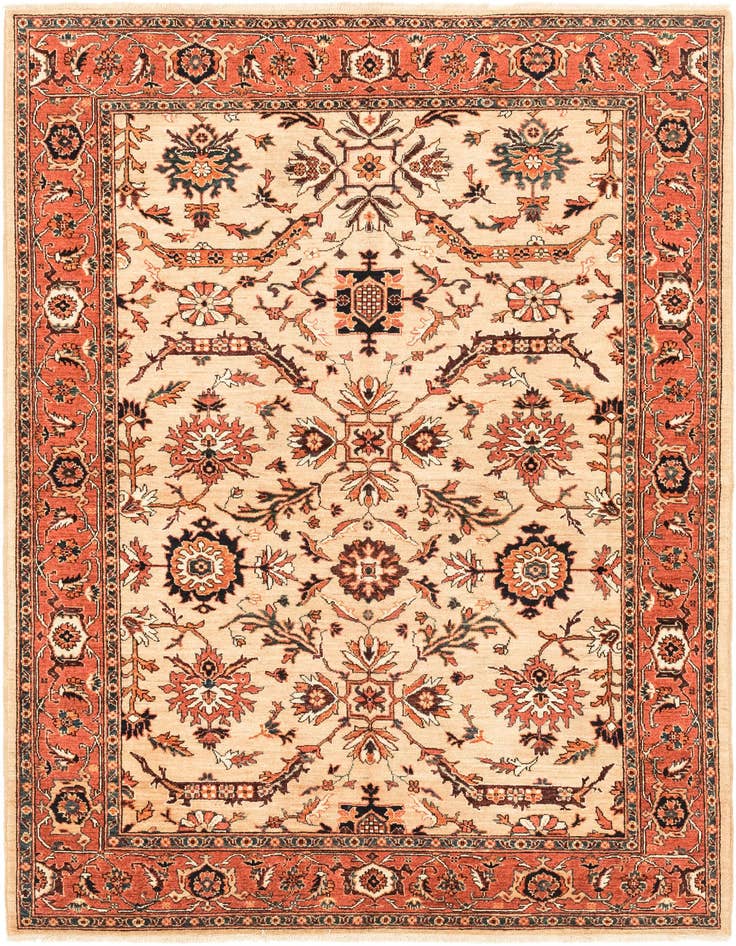 Detail image of 5' 7 x 8' Hand Knotted Ariana Ziegler Oriental Rug