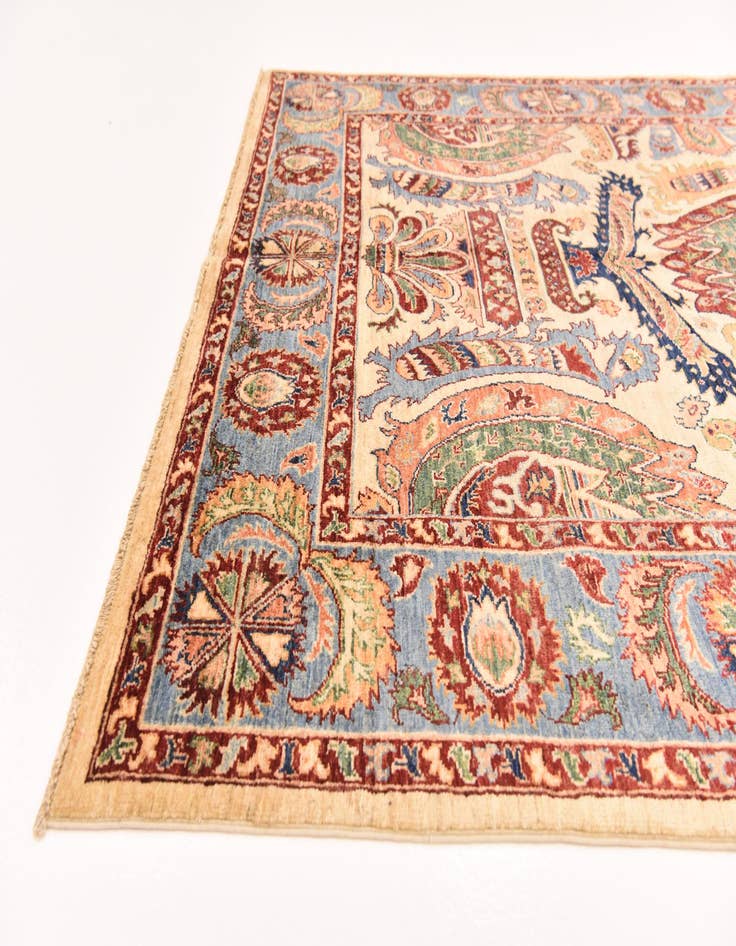 Detail image of 5' 7 x 8'  Hand Knotted Ariana Ziegler Rug