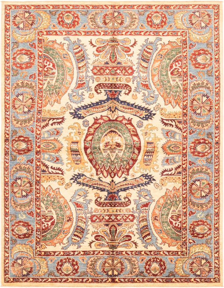 Detail image of 5' 7 x 8' Hand Knotted Ariana Ziegler Rug