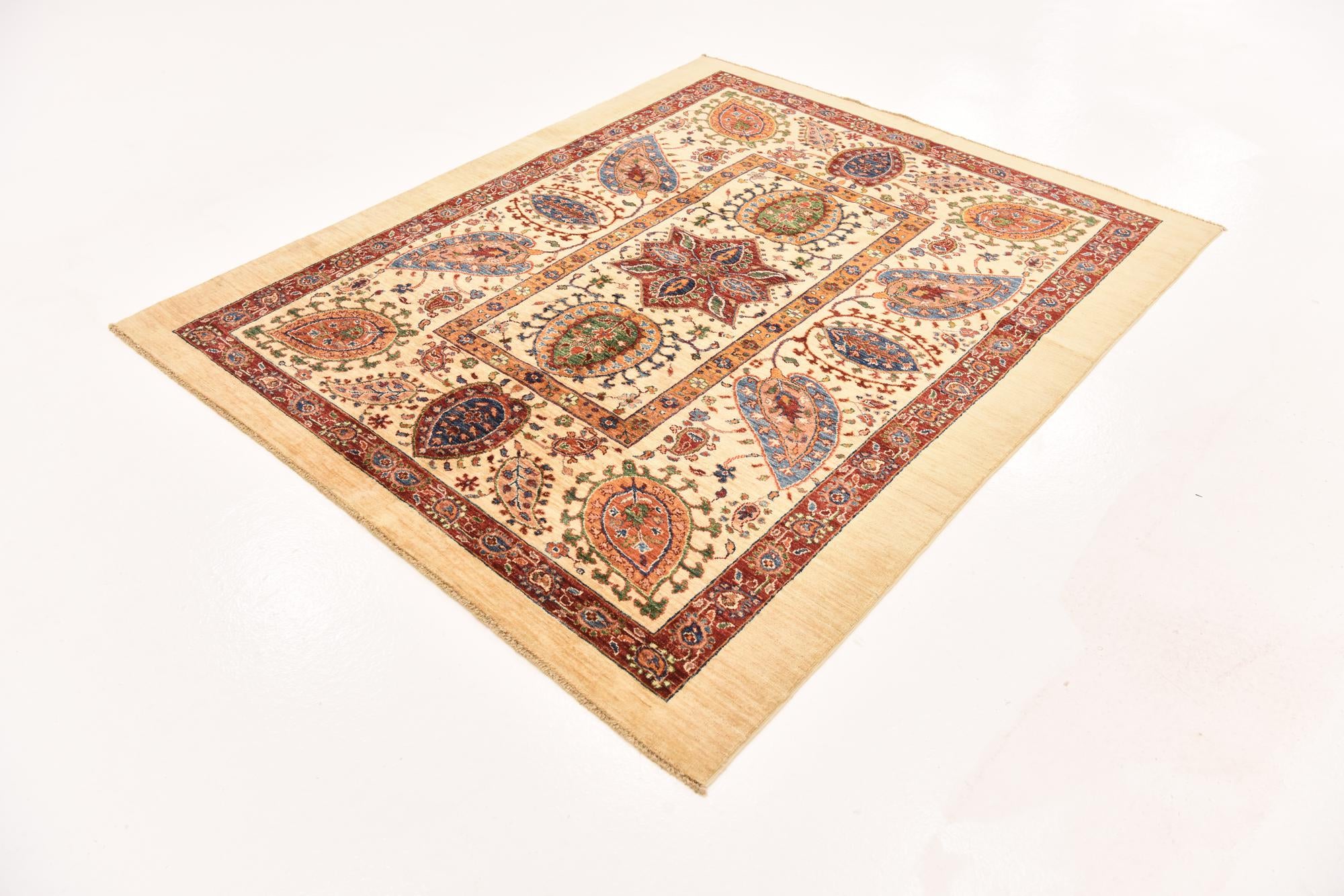 5' 3 x 6' 6 Hand Knotted Ariana Ziegler Rug