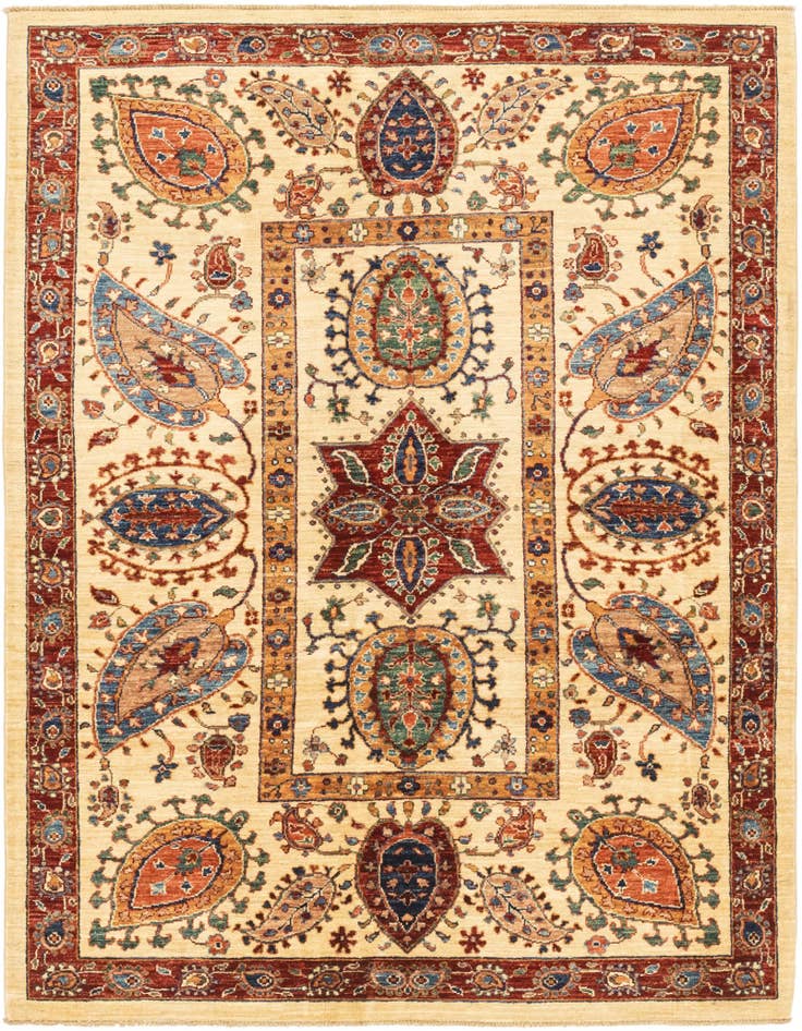 Detail image of 5' 1 x 6' 5 Hand Knotted Ariana Ziegler Rug